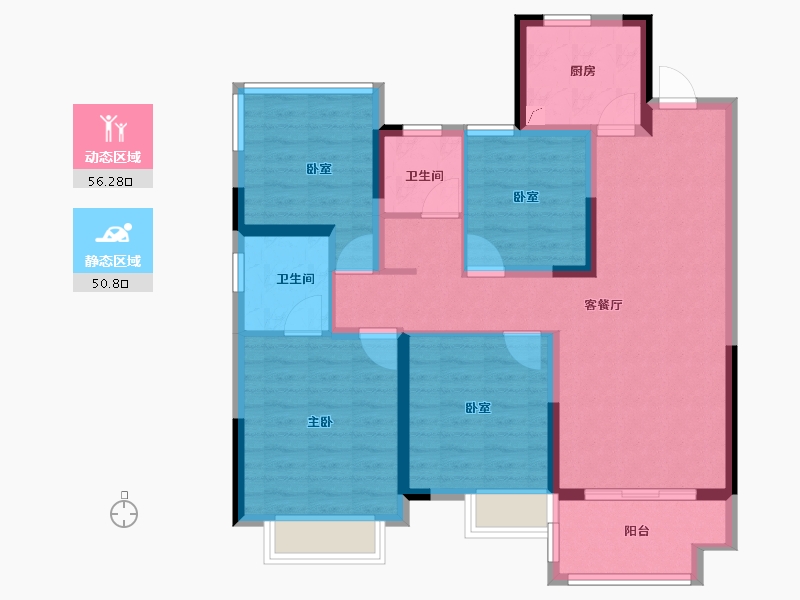 安徽省-合肥市-都荟上城-95.00-户型库-动静分区