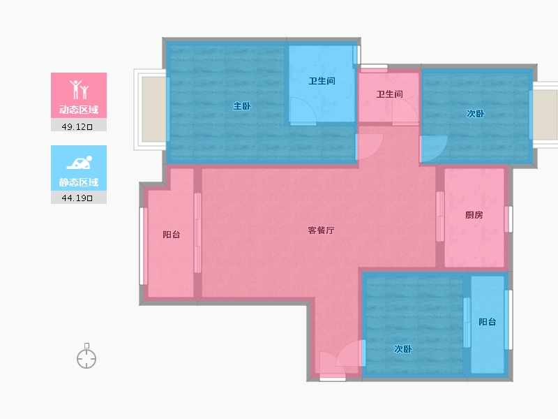 陕西省-汉中市-智慧城-117.00-户型库-动静分区