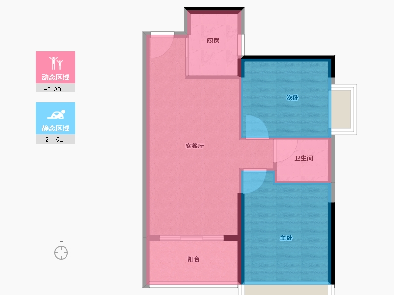 广东省-珠海市-佳兆业·水岸华都·悦港湾-60.27-户型库-动静分区