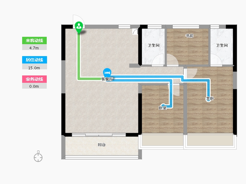 浙江省-杭州市-河语光年府-81.01-户型库-动静线