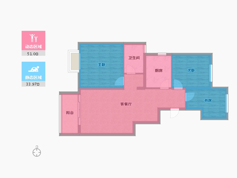 天津-天津市-​新城·悦隽公馆-76.00-户型库-动静分区