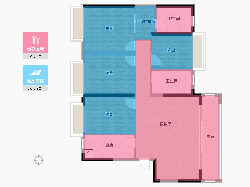 广东省-潮州市-中梁-125.00-户型库-动静分区