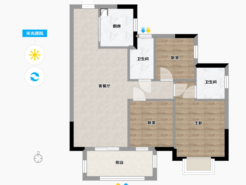 广西壮族自治区-南宁市-的城市地方-100.00-户型库-采光通风