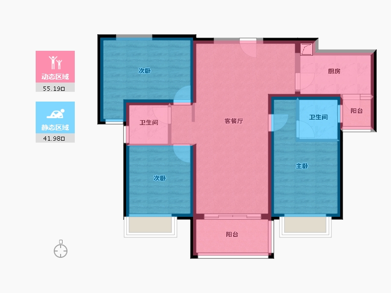 山西省-忻州市-忻州碧桂园-98.00-户型库-动静分区