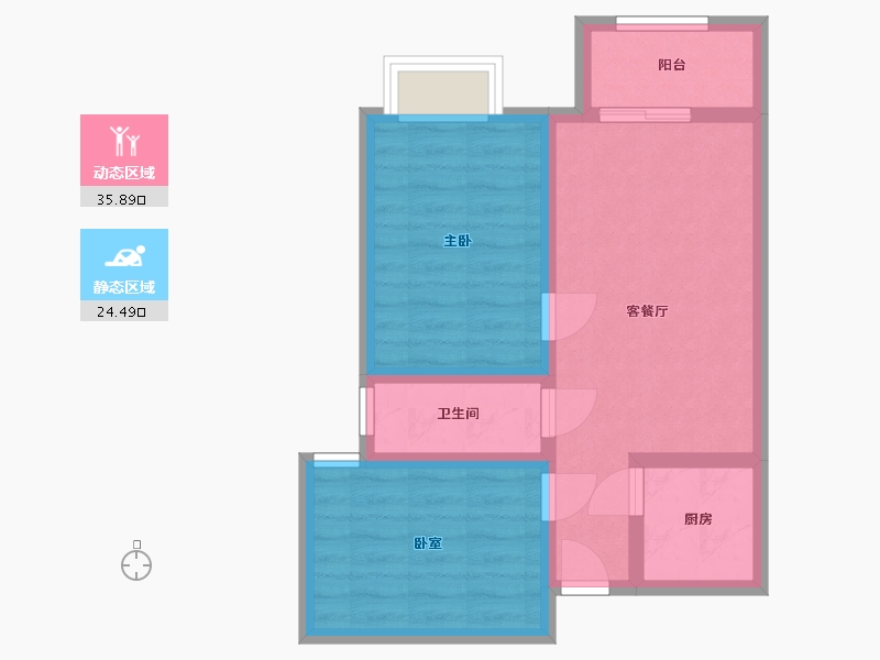 河北省-石家庄市-雅都园-60.00-户型库-动静分区