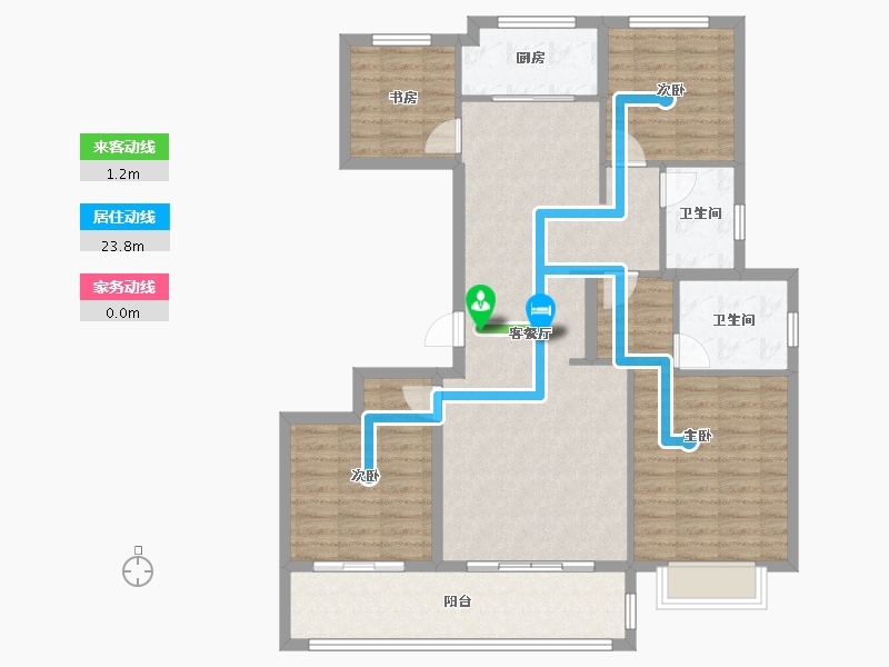 浙江省-温州市-荣安旭辉东宸府-110.00-户型库-动静线