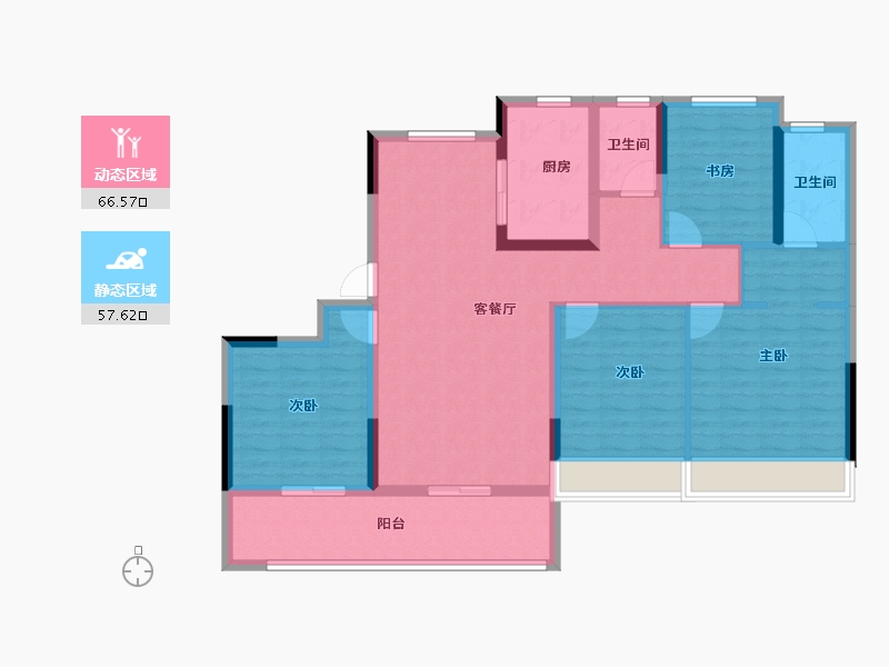 浙江省-杭州市-中旅归锦府-111.20-户型库-动静分区