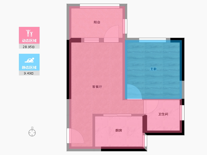 湖南省-长沙市-永实·蔷薇国际小高层-C区-39.00-户型库-动静分区