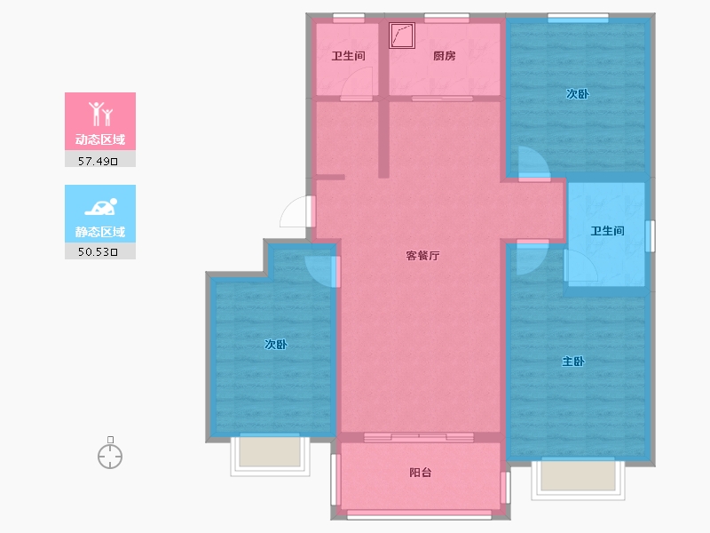 河南省-濮阳市-学府一号-95.00-户型库-动静分区