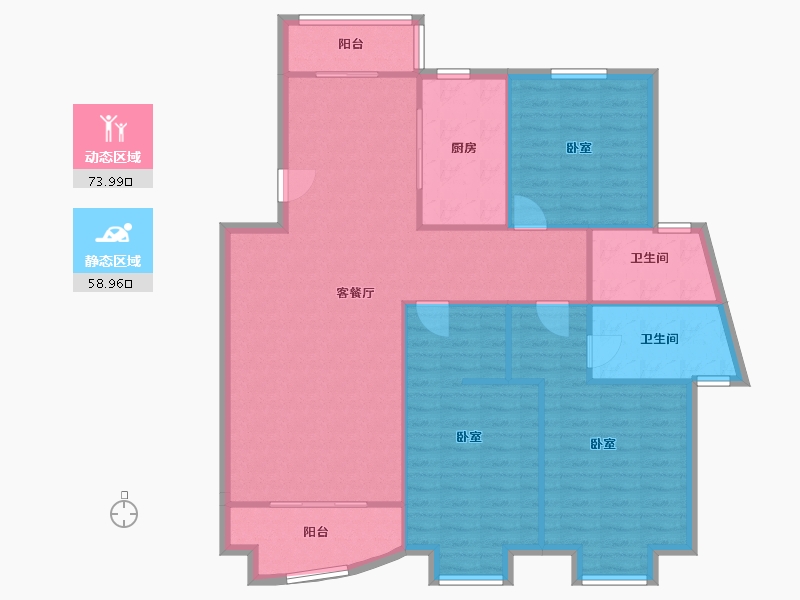 安徽省-合肥市-缤纷南国绮霞居-130.20-户型库-动静分区