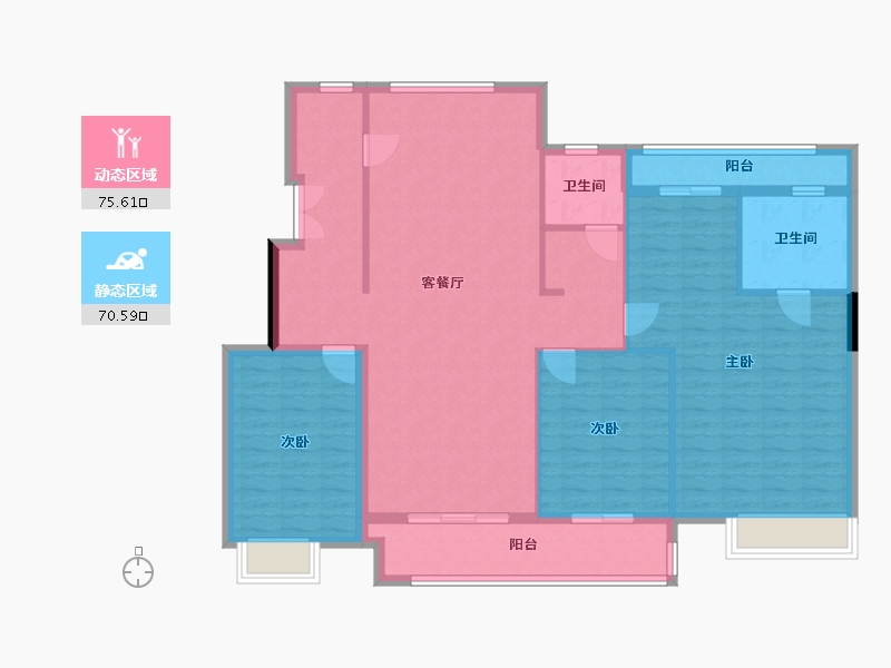 湖北省-武汉市-联投关谷瑞园-136.40-户型库-动静分区