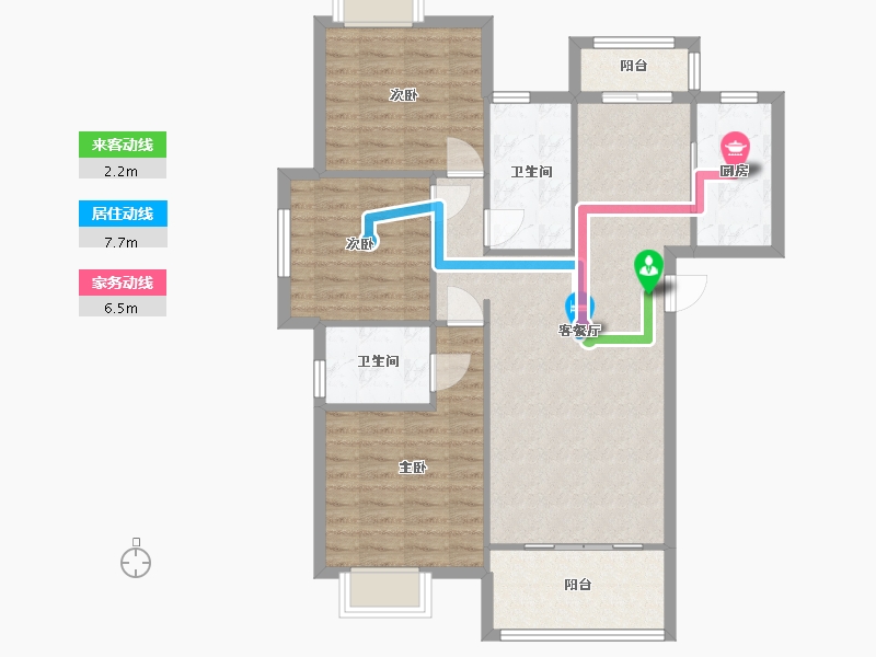 湖北省-武汉市-山海观一期-90.00-户型库-动静线