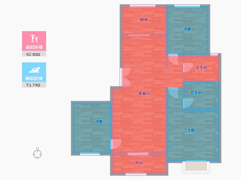 天津-天津市-筑境-103.21-户型库-动静分区