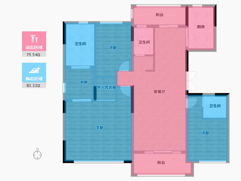 江苏省-南京市-复地御钟山-144.00-户型库-动静分区