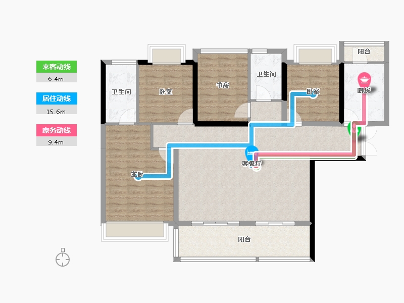 广东省-佛山市-电建地产·洺悦华府-115.58-户型库-动静线