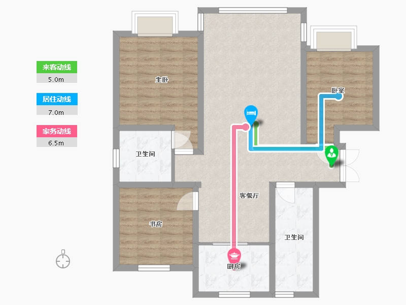 甘肃省-张掖市-顺祥嘉苑-110.00-户型库-动静线