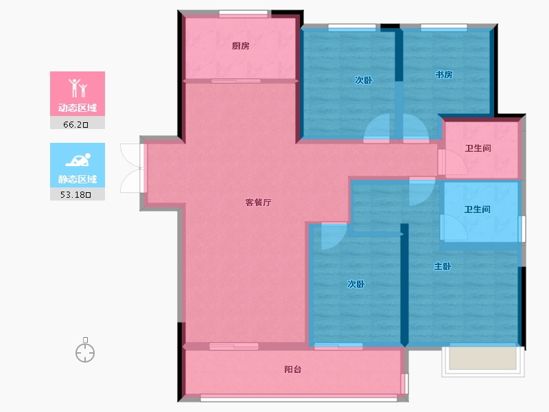 安徽省-合肥市-金隅大成郡-106.40-户型库-动静分区