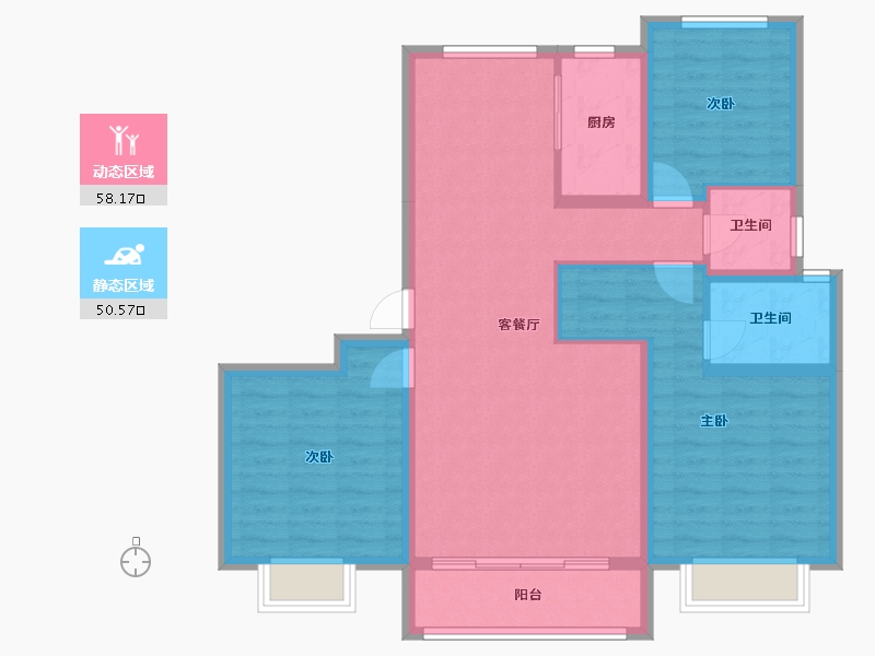 河北省-邯郸市-春华秋实-105.00-户型库-动静分区