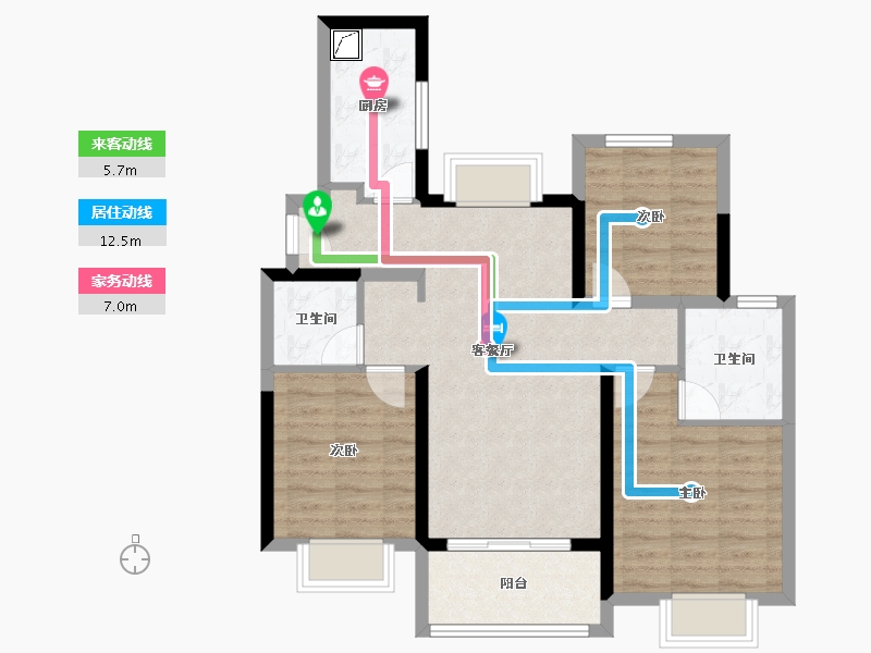 江苏省-南京市-万象天地四季-79.16-户型库-动静线