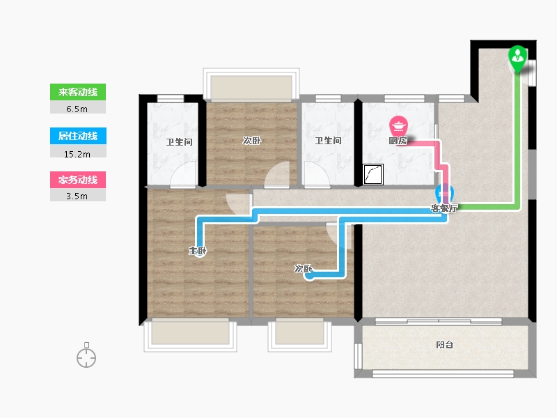 江苏省-南京市-中交保利翠语江岚-89.60-户型库-动静线