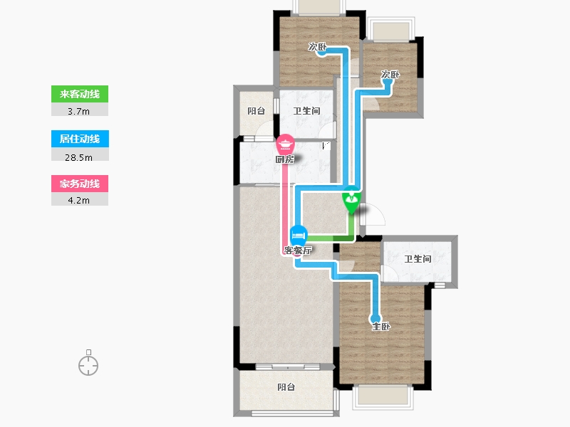 江西省-南昌市-南昌恒大林溪府-97.73-户型库-动静线