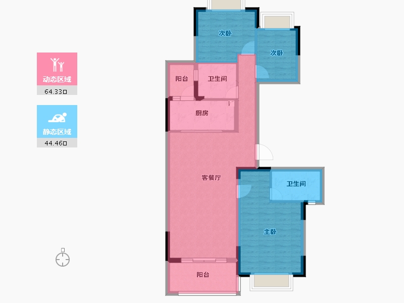 江西省-南昌市-南昌恒大林溪府-97.73-户型库-动静分区