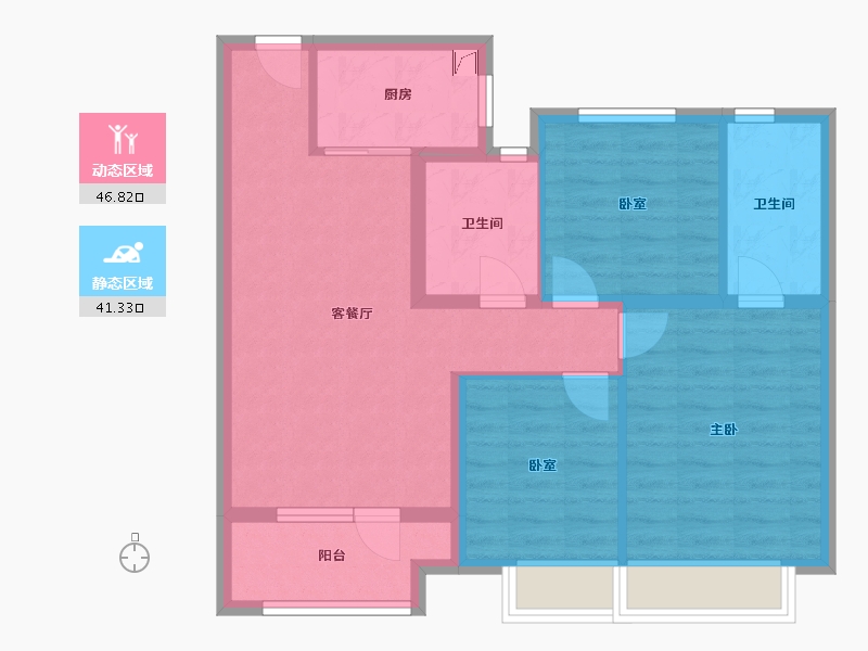 天津-天津市-中骏四季风华-78.31-户型库-动静分区