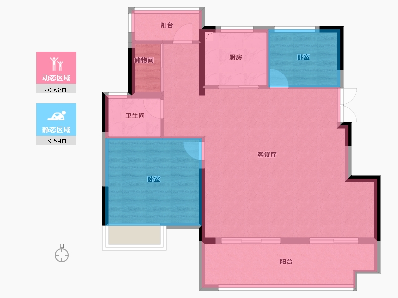 安徽省-合肥市-正荣旭辉政务未来-82.00-户型库-动静分区