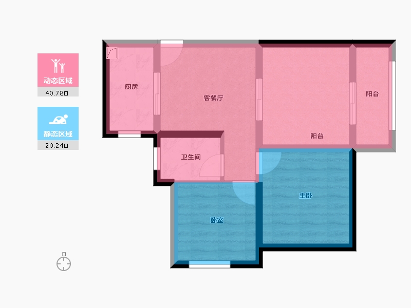 广东省-珠海市-华发水岸-63.00-户型库-动静分区