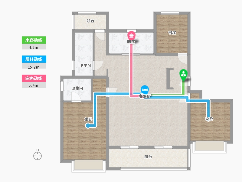 安徽省-合肥市-翡翠天际-131.09-户型库-动静线