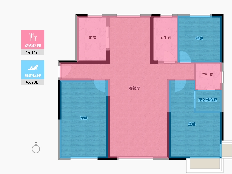 甘肃省-金昌市-国芳·雍景苑-102.00-户型库-动静分区