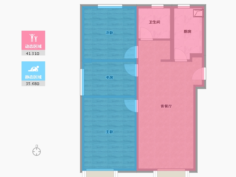 天津-天津市-天安象屿智慧城-68.65-户型库-动静分区