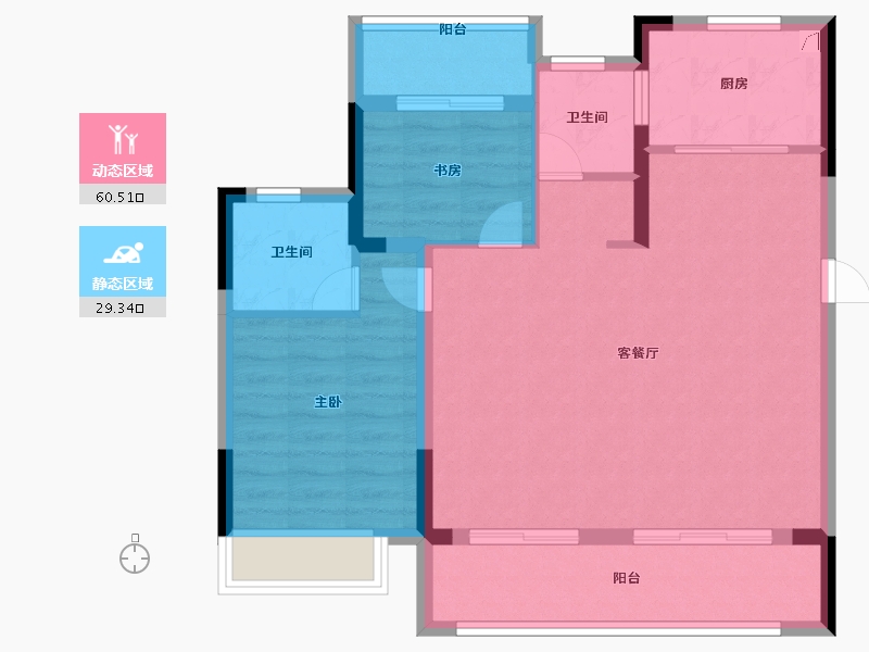 安徽省-合肥市-东城金茂悦-81.00-户型库-动静分区