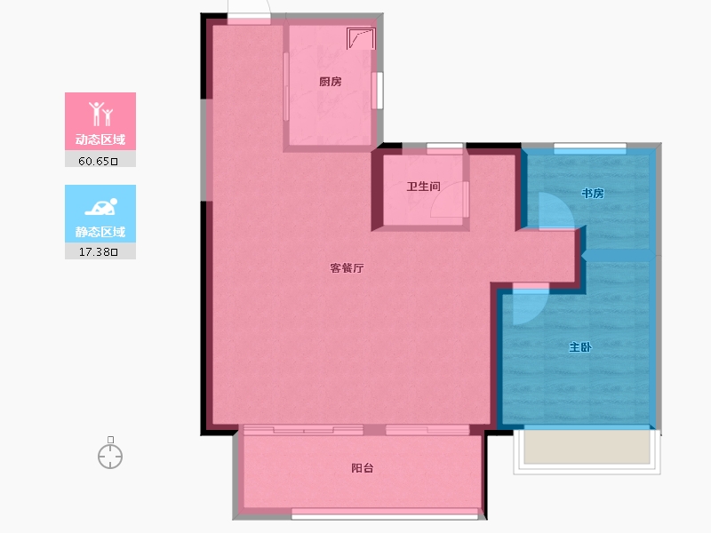 安徽省-合肥市-新城吾悦广场-70.01-户型库-动静分区