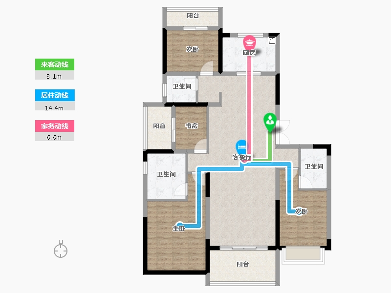 安徽省-合肥市-半岛公馆-123.01-户型库-动静线