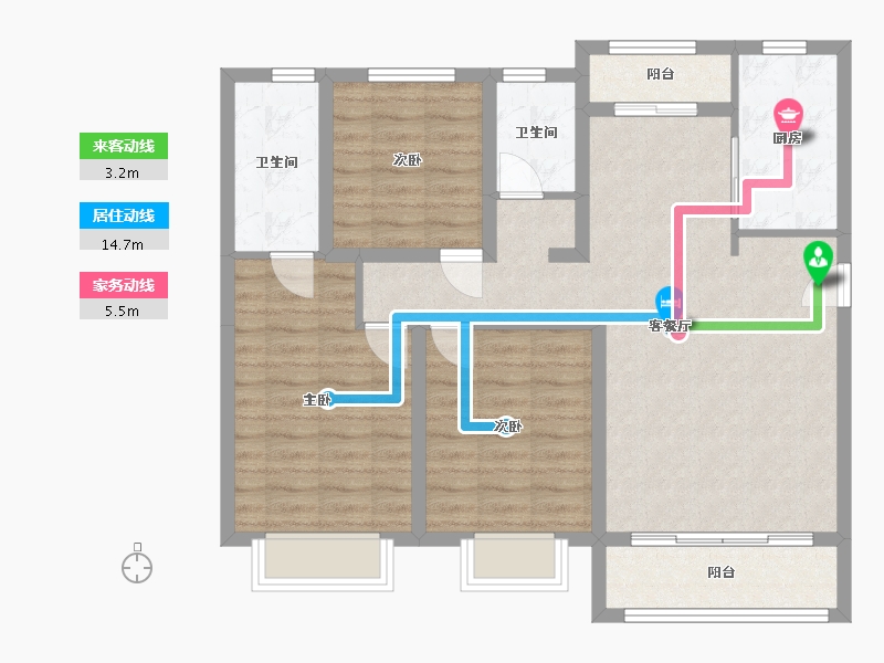 河北省-邯郸市-春华秋实-106.00-户型库-动静线