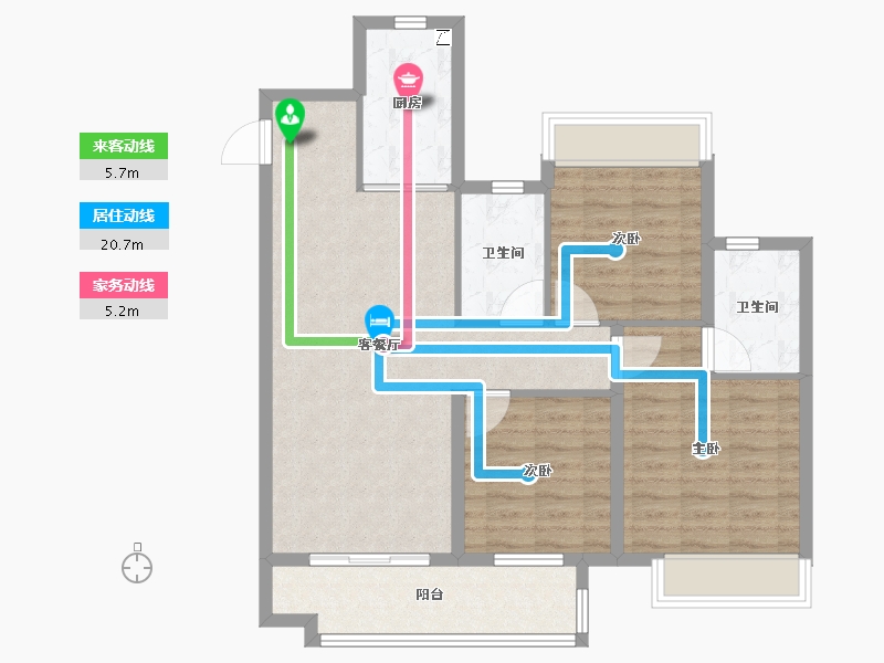 安徽省-合肥市-中海上东区-90.00-户型库-动静线