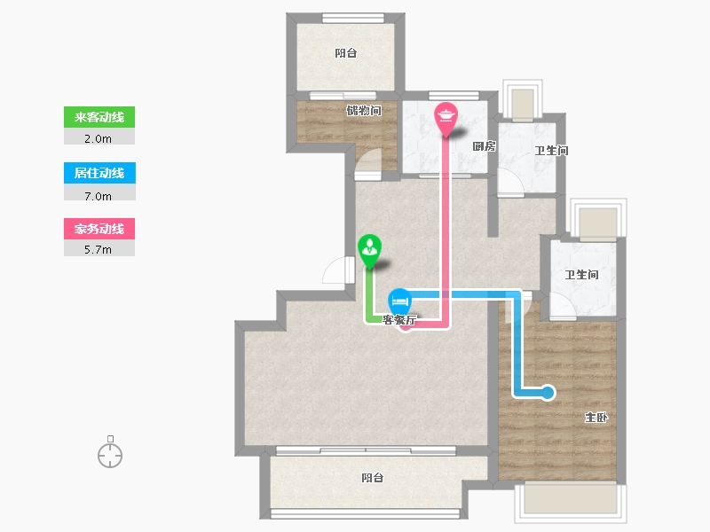 安徽省-合肥市-新城吾悦广场-75.00-户型库-动静线