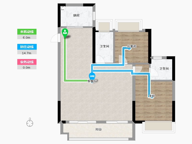 安徽省-合肥市-皖投国滨世家-83.00-户型库-动静线