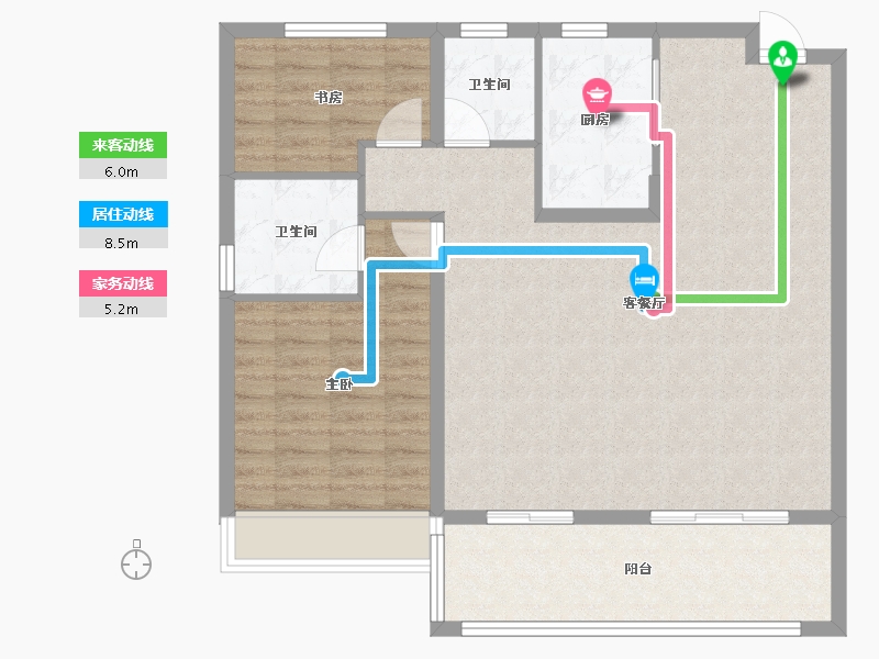 安徽省-合肥市-城建琥珀东华府-94.39-户型库-动静线