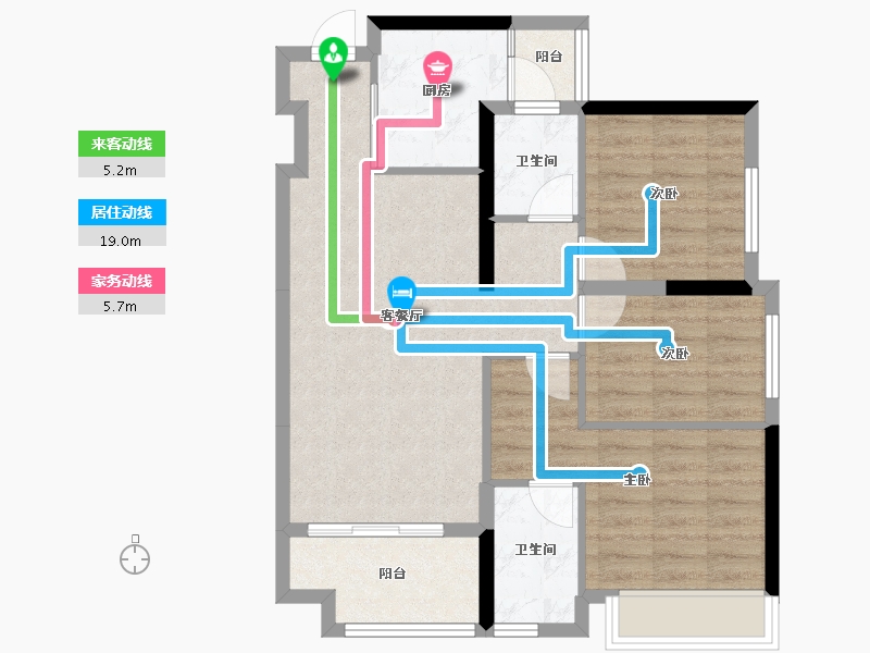 广东省-佛山市-雅居乐万象郡-75.31-户型库-动静线