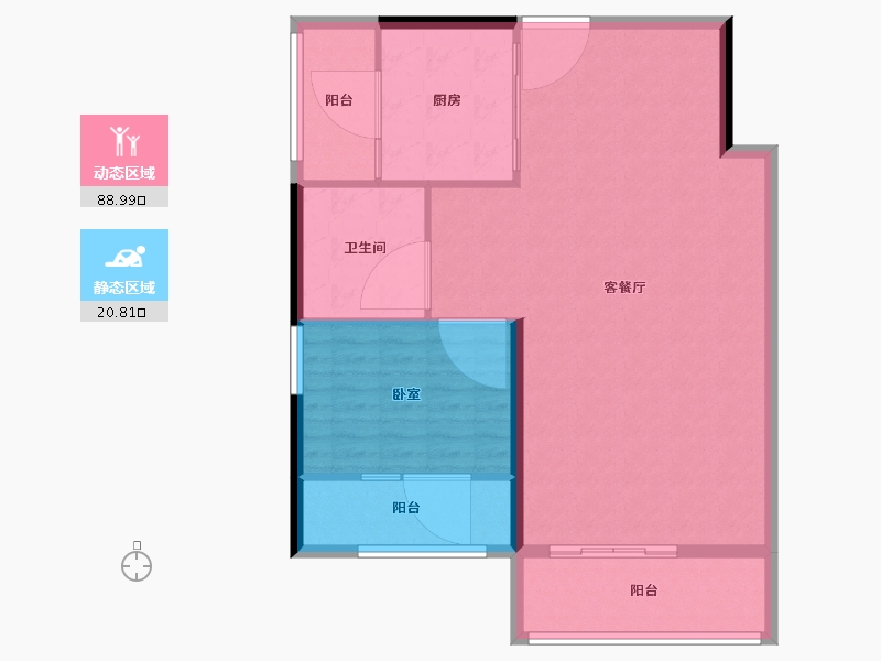 广东省-佛山市-雅居乐万象郡-101.61-户型库-动静分区