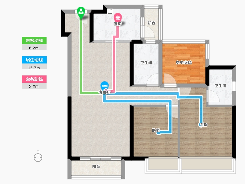 广东省-佛山市-三水冠军城-83.77-户型库-动静线