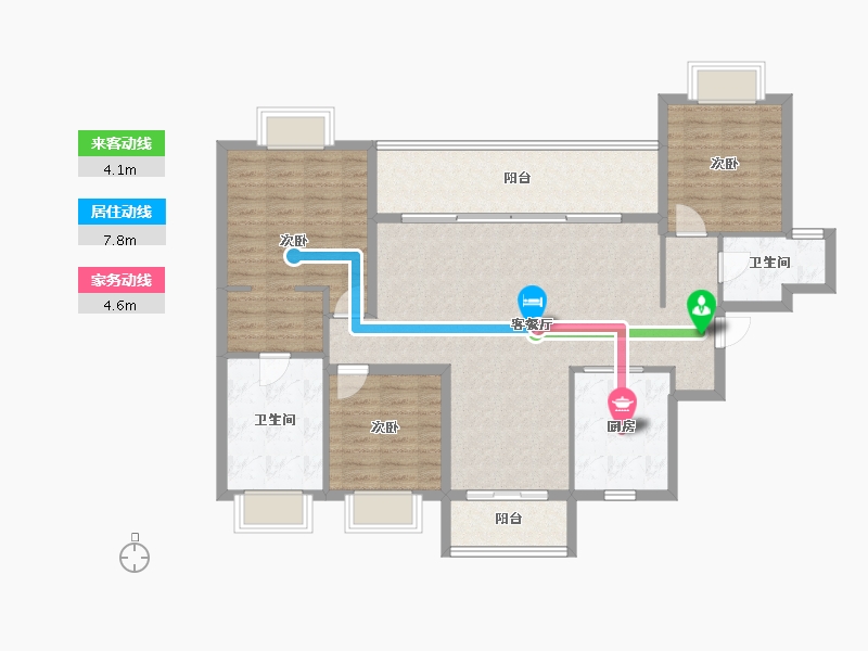 广东省-珠海市-华发广场(II期)横琴湾-112.00-户型库-动静线