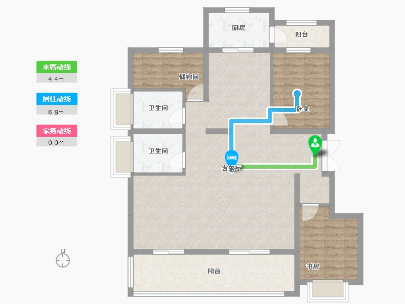 安徽省-合肥市-城建琥珀东华府-113.74-户型库-动静线