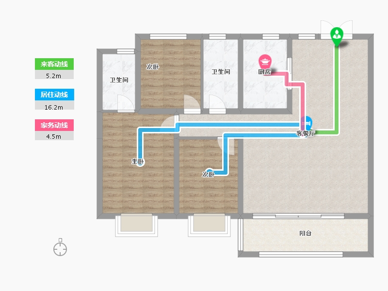 山东省-淄博市-金鼎尚城-119.00-户型库-动静线