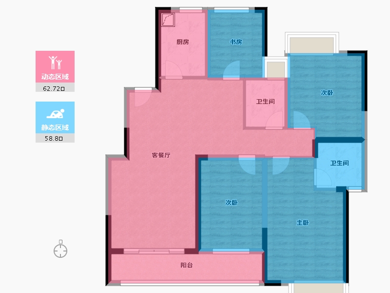 广东省-珠海市-马鞍山一号公馆-108.00-户型库-动静分区