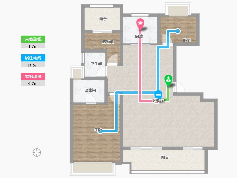 安徽省-合肥市-新城吾悦广场-102.00-户型库-动静线