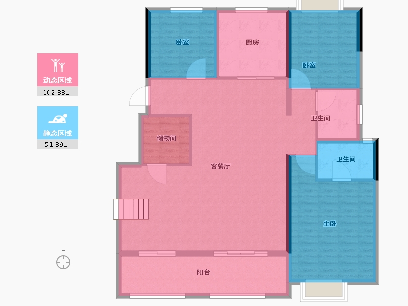 江西省-上饶市-中梁国宾壹号-142.00-户型库-动静分区