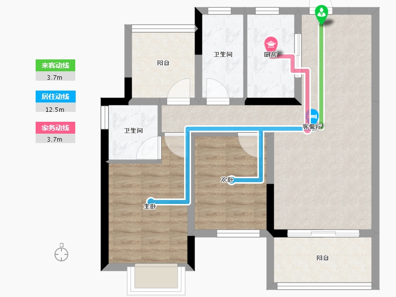 广东省-珠海市-招商·依云华府-66.87-户型库-动静线